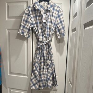 A Shirt Thing Blue Plaid Dress